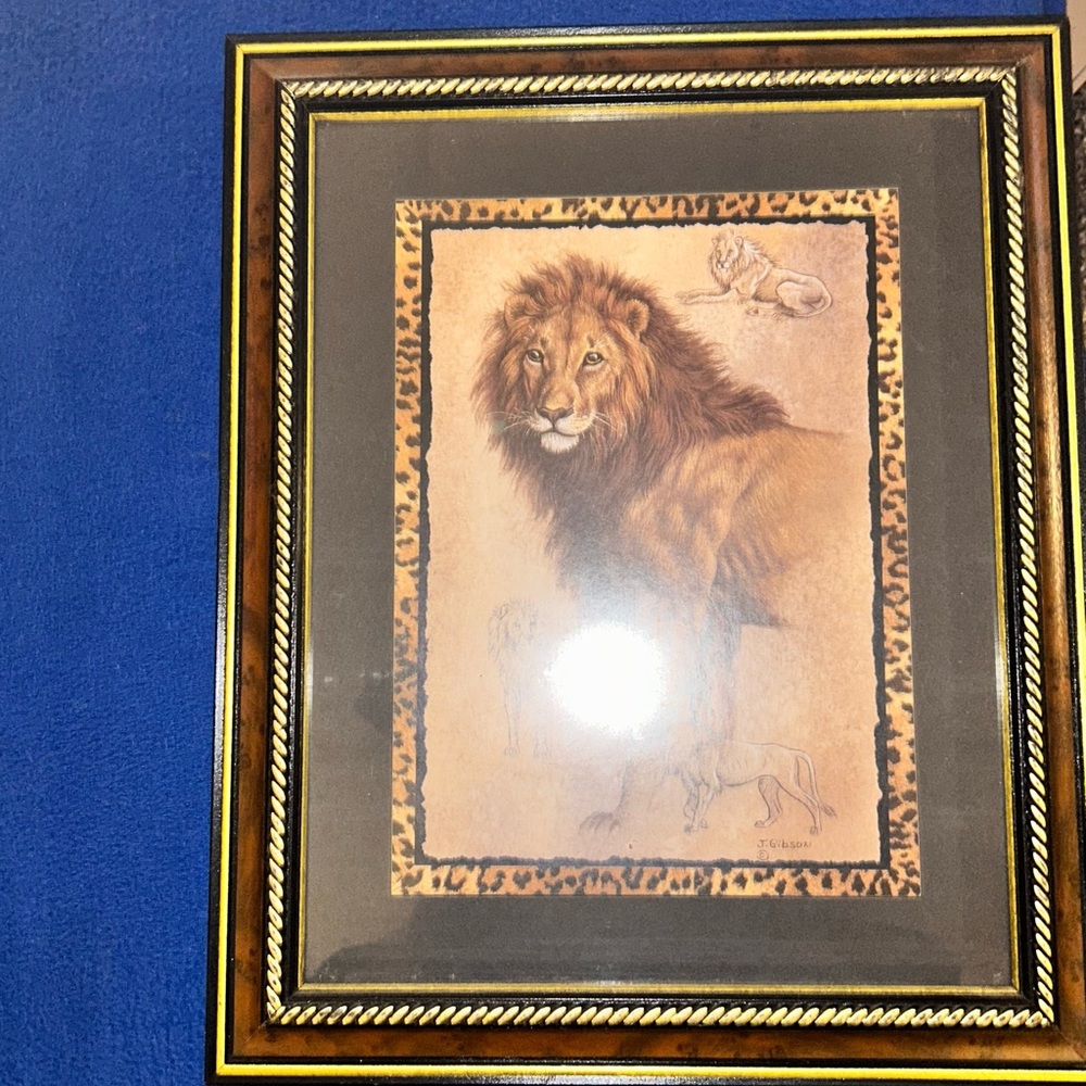 Home interior leopard and lion